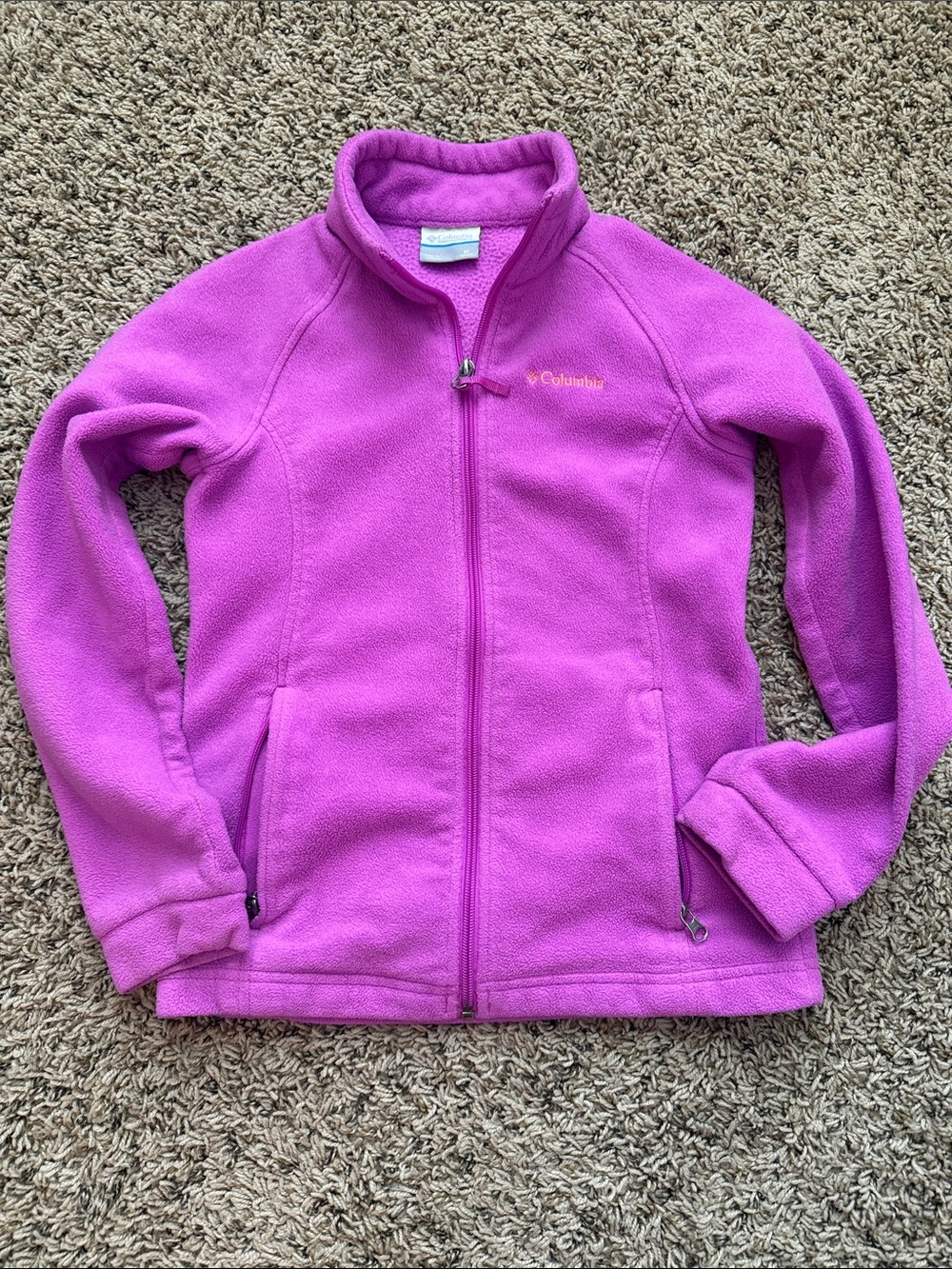 Columbia Kids Fleece Jacket in Bright Pink